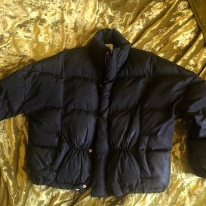 UNIF UO Cropped Black Puffer